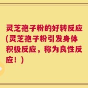 灵芝孢子粉的好转反应(灵芝孢子粉引发身体积极反应，称为良性反应！)