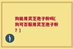 狗能用灵芝孢子粉吗(狗可否服用灵芝孢子粉？)