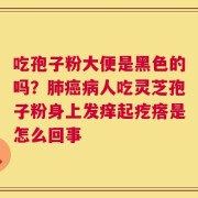 吃孢子粉大便是黑色的吗？肺癌病人吃灵芝孢子粉身上发痒起疙瘩是怎么回事