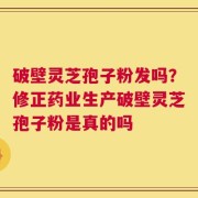 破壁灵芝孢子粉发吗？修正药业生产破壁灵芝孢子粉是真的吗