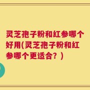 灵芝孢子粉和红参哪个好用(灵芝孢子粉和红参哪个更适合？)
