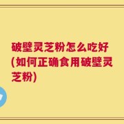 破壁灵芝粉怎么吃好 (如何正确食用破壁灵芝粉)