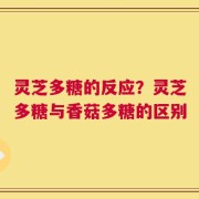 灵芝多糖的反应？灵芝多糖与香菇多糖的区别