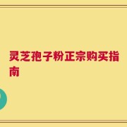 灵芝孢子粉正宗购买指南