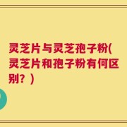灵芝片与灵芝孢子粉(灵芝片和孢子粉有何区别？)