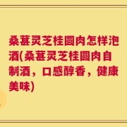 桑葚灵芝桂圆肉怎样泡酒(桑葚灵芝桂圆肉自制酒，口感醇香，健康美味)