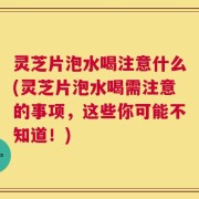 灵芝片泡水喝注意什么(灵芝片泡水喝需注意的事项，这些你可能不知道！)