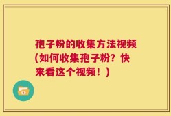 孢子粉的收集方法视频(如何收集孢子粉？快来看这个视频！)