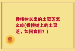 香椿树长出的土灵芝怎么吃(香椿树上的土灵芝，如何食用？)
