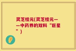 灵芝桂元(灵芝桂元——中药界的双料“巨星”)