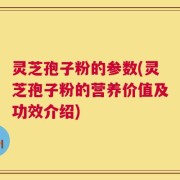 灵芝孢子粉的参数(灵芝孢子粉的营养价值及功效介绍)