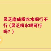 灵芝磨成粉吃水喝行不行 (灵芝粉水喝可行吗？)