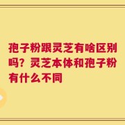 孢子粉跟灵芝有啥区别吗？灵芝本体和孢子粉有什么不同