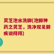 灵芝泡水洗脚(泡脚神药之灵芝，洗净双足僻疾说拜拜)