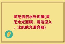 灵芝清洁水光泥膜(灵芝水光面膜，清洁深入，让肌肤光滑亮丽)