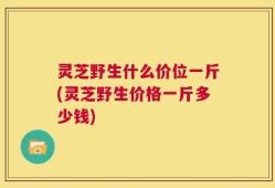 灵芝野生什么价位一斤(灵芝野生价格一斤多少钱)