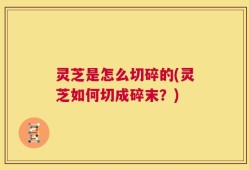 灵芝是怎么切碎的(灵芝如何切成碎末？)