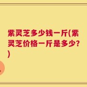 紫灵芝多少钱一斤(紫灵芝价格一斤是多少？)