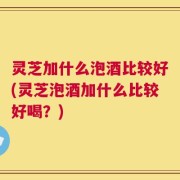 灵芝加什么泡酒比较好(灵芝泡酒加什么比较好喝？)