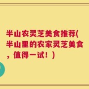 半山农灵芝美食推荐(半山里的农家灵芝美食，值得一试！)