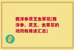 西洋参灵芝虫草花(西洋参、灵芝、虫草花的功效和用途汇总)