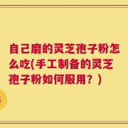 自己磨的灵芝孢子粉怎么吃(手工制备的灵芝孢子粉如何服用？)