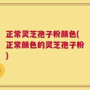 正常灵芝孢子粉颜色(正常颜色的灵芝孢子粉)