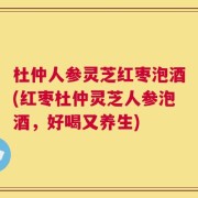 杜仲人参灵芝红枣泡酒(红枣杜仲灵芝人参泡酒，好喝又养生)