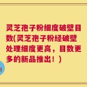 灵芝孢子粉细度破壁目数(灵芝孢子粉经破壁处理细度更高，目数更多的新品推出！)