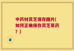 中药材灵芝保存图片(如何正确保存灵芝草药？)