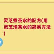 灵芝煮茶水的配方(用灵芝泡茶水的简易方法)