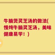 牛腩煲灵芝汤的做法(慢炖牛腩灵芝汤，美味健康易学！)