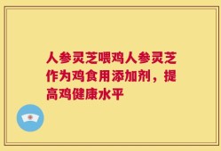 人参灵芝喂鸡人参灵芝作为鸡食用添加剂，提高鸡健康水平