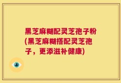 黑芝麻糊配灵芝孢子粉(黑芝麻糊搭配灵芝孢子，更添滋补健康)