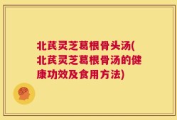北芪灵芝葛根骨头汤(北芪灵芝葛根骨汤的健康功效及食用方法)