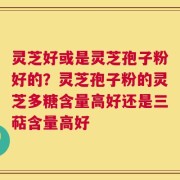 灵芝好或是灵芝孢子粉好的？灵芝孢子粉的灵芝多糖含量高好还是三萜含量高好