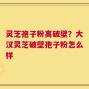灵芝孢子粉高破壁？大汉灵芝破壁孢子粉怎么样