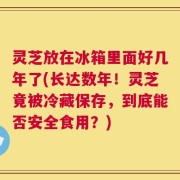灵芝放在冰箱里面好几年了(长达数年！灵芝竟被冷藏保存，到底能否安全食用？)