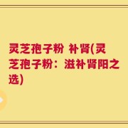 灵芝孢子粉 补肾(灵芝孢子粉：滋补肾阳之选)