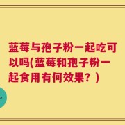 蓝莓与孢子粉一起吃可以吗(蓝莓和孢子粉一起食用有何效果？)