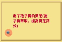 出了孢子粉的灵芝(孢子粉萃取，提高灵芝药效)