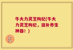 牛大力灵芝枸杞(牛大力灵芝枸杞，滋补养生神器！)