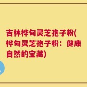 吉林桦甸灵芝孢子粉(桦甸灵芝孢子粉：健康自然的宝藏)