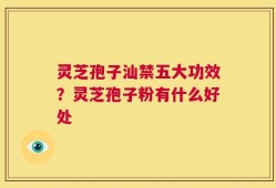 灵芝孢子汕禁五大功效？灵芝孢子粉有什么好处