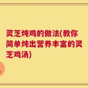 灵芝炖鸡的做法(教你简单炖出营养丰富的灵芝鸡汤)