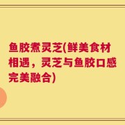 鱼胶煮灵芝(鲜美食材相遇，灵芝与鱼胶口感完美融合)