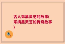 古人采黑灵芝的故事(采摘黑灵芝的传奇故事)