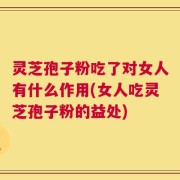 灵芝孢子粉吃了对女人有什么作用(女人吃灵芝孢子粉的益处)