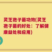 灵芝孢子菌功效(灵芝孢子菌的好处：了解健康益处和应用)