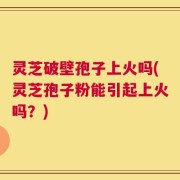 灵芝破壁孢子上火吗(灵芝孢子粉能引起上火吗？)